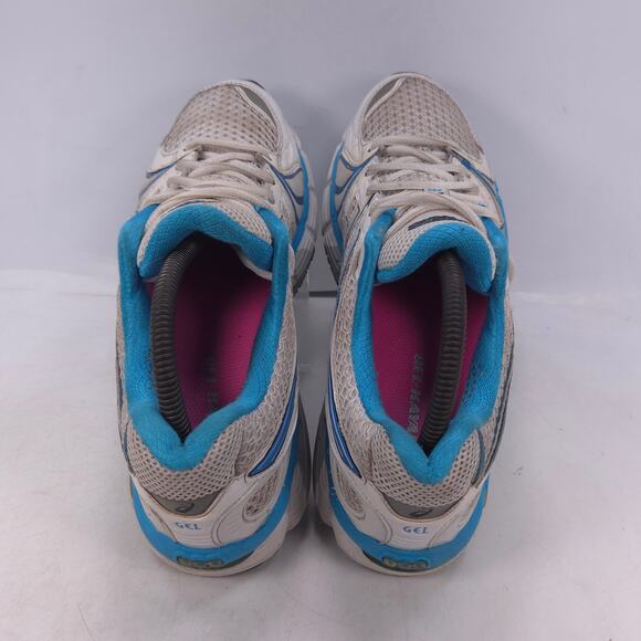 Asics Gel-Kayano 18 Athletic Lace Up Running Shoes Womens Size 9 T250N White - Picture 4 of 10